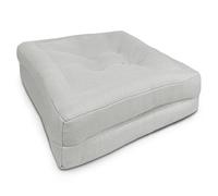 TIENDA EURASIA - Cojín de Suelo Cuadrado | Acolchado | Poliéster | Cojines de Suelo | Medidas 60x60x10 cm | Cojines Exterior Jardín | con Asa de Transporte y Cremallera (Crudo)