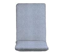 TIENDA EURASIA - Colchoneta para Tumbona de Jardin - Cojin Tumbona Acolchado Relleno de Fibra - Funda de Tela con Cremallera Lavable (120 x 50 cm, Gris)