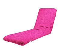 TIENDA EURASIA - Colchoneta para Tumbona de Jardin - Cojin Tumbona Acolchado Relleno de Fibra - Funda de Tela con Cremallera Lavable (180 x 50 cm, Fucsia)
