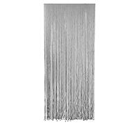 TIENDA EURASIA - Cortina para Puerta de Exterior, Cortina de Tiras de Cuerda Trenzada, Material Algodón y Poliéster, Medida 90 x 200 cm, Cortinas para Puertas (Gris)