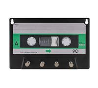 TIENDA EURASIA® Cuelga Llaves Original Cassette - Diseño Vintage 4 Ganchos - 20 x 13 cm