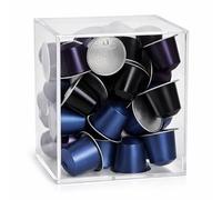 TIENDA EURASIA - Dispensador Cápsulas de Café | Medidas 13x12x13 cm | Compatile con Nespresso y Dolce Gusto | Material Acrílico | Portacápsulas de Metacrilato con Tapa | para 40 Cápsulas