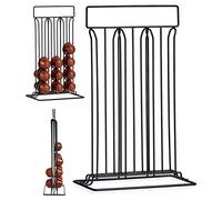 TIENDA EURASIA® Dispensador de Cápsulas Dolce Gusto - Capacidad para 36 Cápsulas - Fabricado en Acero Negro Mate (Dolce Gusto 10 x 38 x 24,8 cm)