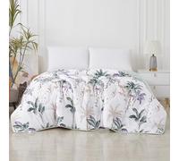 TIENDA EURASIA - Edredón Nórdico Reversible | Estampado Bicolor | 100% Relleno de Fibra Siliconada | Tacto Suave y Confortable de Microfibra 300g/m2 (Verde, Cama 135/150 220x240 cm)