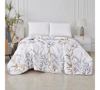 TIENDA EURASIA - Edredón Nórdico Reversible | Estampado Bicolor | 100% Relleno de Fibra Siliconada | Tacto Suave y Confortable de Microfibra 300g/m2 (Taupe, Cama 135/150 220x240 cm)