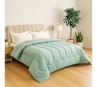 TIENDA EURASIA - Edredón | Nórdico | Reversible | Microfibra 100% Poliéster | sin Cojín | Lavable a máquina a 30°C | Tacto Suave | Hipoalergénico (Verde Menta, Cama 90/105 180x260 cm)