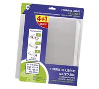 TIENDA EURASIA - Forro Libros, Forro Libros Ajustable, Pack 5 Forro Libros Autoadhesivo Facil de Usar, Transparente (28 x 55)