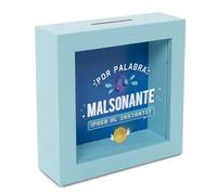 TIENDA EURASIA - Hucha de Madera | Cuadrada | Medidas 15x5x15 cm | Madera y Acrílico Transparente | Huchas Originales (por Palabra malsonante Paga al Instante)