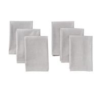 TIENDA EURASIA - Juego de 6 Servilletas | Material Algodón | Forma Cuadrado | Medidas 40x0.1x40 cm | Lavar a Máquina no más de 30º | No Utlizar Lejía (Gris)