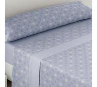 TIENDA EURASIA - Juego de Sabanas Pirineo | 3 Piezas | Estampados Aleatorios Azul, Gris o Rosa | 100% Poliéster | Lavable a máquina a 40°C | Tacto Suave | Bajera para Colchones hasta 2M (Cama 150 cm)