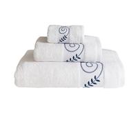 TIENDA EURASIA - Juego de Toallas de Baño | 3 Piezas| Medidas 30x50 cm 50x100 cm y 100x150 cm | Modelo Formentera | Lavable a máquina a 40°C | 500 g de 100% Algodón (Blanco)