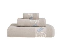 TIENDA EURASIA - Juego de Toallas de Baño | 3 Piezas| Medidas 30x50 cm 50x100 cm y 100x150 cm | Modelo Formentera | Lavable a máquina a 40°C | 500 g de 100% Algodón (Gris Claro)