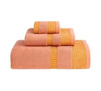 TIENDA EURASIA - Juego de Toallas de Baño | 3 Piezas| Medidas 30x50 cm 50x100 cm y 100x150 cm | Modelo Mallorca | Lavable a máquina a 40°C | 500 g de 100% Algodón (Rosa)