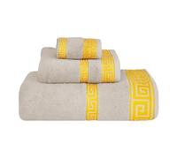 TIENDA EURASIA - Juego de Toallas de Baño | 3 Piezas| Medidas 30x50 cm 50x100 cm y 100x150 cm | Modelo Mallorca | Lavable a máquina a 40°C | 500 g de 100% Algodón (Gris Claro)