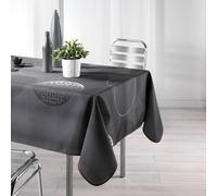 TIENDA EURASIA - Mantel Mesa Rectangular | Estampado Kosmo | Color Antracita | Medidas150x240 cm | Lavable a Máquina Máximo 30º | Diseño Clásico y Atemporal