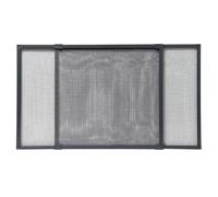 TIENDA EURASIA - Mosquitera Ventana | Extensible | Marco de Aluminio y Malla de Fibra de Vidrio | Color Gris | Medidas de 70-130 cm x 50 cm alto | Adaptable a Todos los Marcos
