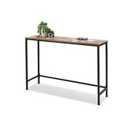 TIENDA EURASIA - Mueble Recibidor Estrecho para la Entrada o el Pasillo, Diseño Industrial, Estructura Metálica y Tapa de Madera de MDF, Medida 105 x 75 x 30 cm