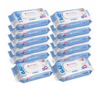 TIENDA EURASIA - Pack 12 Toallitas Húmedas Acqua | 960 Unidades (12x80) | Uso Diario | Suaves para la Piel | Formato Ahorro | 99% Agua