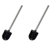 TIENDA EURASIA® Pack 2 Escobillas de Baño - Recambio de Escobilla WC de Baño de Acero Inoxidable - Ø8 x 35x5 cm (Negro)