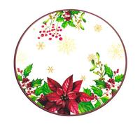 TIENDA EURASIA® Pack 4 Bajo Platos Decorativos de Navidad - Decoración Casa y Mesa - Adornos (63110 - Guirnalda)