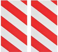 TIENDA EURASIA® Protector para Columnas de Garaje - Pack 2 Protectores Acolchados Adhesivos Color Rojo y Blanco - Protector para Coches Ideal para Evitar Golpes en el Parking (Pared 40x20 cm)