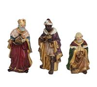 TIENDA EURASIA - Set de 3 Reyes Magos, Figuras para Belen de Los Reyes Magos, Fabricados en Resina, Decora tu Nacimiento con Las Clasicas Figuritas de los Reyes Magos (Reyes a pie)