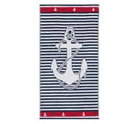 TIENDA EURASIA - Toallas de Playa | 70% Algodón y 30% Poliéster | Medidas 80x160 cm | Estampados | Lavado a Máquina en Frío y Secadora Temperatura Baja | No Planchar | Múltiples Usos (Ancla)