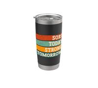 Tienda hoy, fuerte mañana, estilo vintage Vaso térmico de acero inoxidable de doble pared