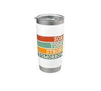 Tienda hoy, fuerte mañana, estilo vintage Vaso térmico de acero inoxidable de doble pared