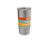 Tienda hoy, fuerte mañana, estilo vintage Vaso térmico de acero inoxidable de doble pared