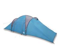 Tienda impermeable de la bóveda para 6 personas, azul, con los palillos de | Poliéster recubierto de PU, costuras selladas, lona de tierra, bastones de fibra de vidrio, sistema de pluma y anillo