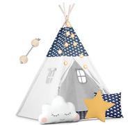 Tienda Infantil Tipi Teepee Wigwam Nukido NK-404 con Guirnalda de Cojines y estabilizador Incluido