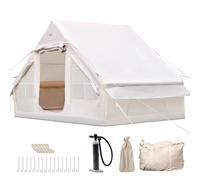 tienda inflable de instalación rápida familiar con ventana y puerta, desplegable con bolsa de almacenamiento, para acampar al aire libre