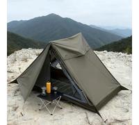 Tienda Ligera para Una Persona Impermeable 2000+mm para Senderismo, Camping yking (sin Poste) (Verde Oliva, 220x110x125 cm)