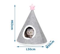 Tienda para Gatos con Estructura Resistente, Decoraciones en Forma de Estrellas, Ideal para Jugar y Descansar.