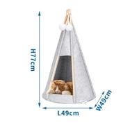 Tienda para Gatos de Madera Maciza, Estructura Resistente, fácil de Montar, Ideal para Crear un Espacio Acogedor y Seguro para tu Mascota.