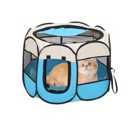Tienda para Gatos | Transportín de Malla Semicerrado para Exteriores,Transportín Jaula Transpirable para Cachorros Hurón Erizo Cobaya Hámster Aves Pequeñas Gatito Viaje Camping