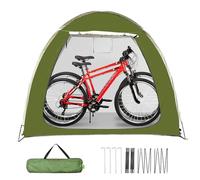 Tienda para guardar bicicletas - Cobertizo para motocicletas a prueba de viento, 210d Oxford impermeable Pu4000, ligero 3 kg + 210 x 150 x 165 cm, protección UV verde grande, diseño plegable - para ja