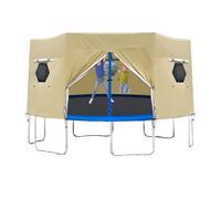 Tienda para trampolín - Protección solar Trampoline Sunshade Cover | Copa de rebote del portátil | Refugio de tono de tono de carpas resistente a la lágrima plegable para el agua para el patio del cés