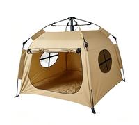 Tienda Plegable para Perros Tela Oxford Impermeable Casa de Perro Portátil Tienda Portátil para Gatos Recinto Transpirable Caseta Ligera Viaje Camping Perros Gatos(Yellow)