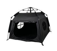 Tienda Plegable para Perros Tela Oxford Impermeable Casa de Perro Portátil Tienda Portátil para Gatos Recinto Transpirable Caseta Ligera Viaje Camping Perros Gatos(Black)