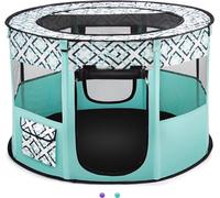 Tienda Plegable Portátil For Mascotas, Casa For Perros, Cerca Duradera For Y Gatos, Jaula Grande For Al Aire Libre, Parque For, For(Blue,L)