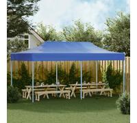 Tienda Pop-Up 3 x 6 m azul para fiestas | Estructura de acero barnizado en polvo, tejido Oxford 600D con PVC, 6 cuerdas y 12 piquetas incluidas