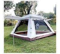 Tienda rápida erecta 4 Personas Puertas Dobles y Cuatro Ventanas, Carpa Familiar Impermeable con Sala de jardín Robusta para Acampar, Senderismo, alojamiento Hola