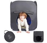 Tienda sensorial | Mini tienda sensorial desplegable para niños | Tienda de campaña negra con efecto calmante | Tienda de campaña para niños para aula esquina tranquila