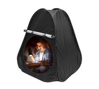Tienda Sensorial Para Niños, Tienda De Campaña De Esquina Tranquila, Guarida Escondite Calmante Black Out Extra Grande, Fuerte Escondite Sensorial Plegable Recubierto De Plata Con Puerta Ciega Enrolla