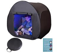 Tienda Sensorial | Rincón De Calma para Que Los Niños Jueguen Y Se Relajen | Ayuda En Autismo, TPS, Ansiedad Y Concentración | Tienda Sensorial Negra para Niños Autistas | Individual