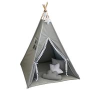Tienda Tipi Infantil con Colchoneta y Cojines - Tienda de Campaña Niños Estable con Alfombra Suave y 3 Cojines - Tienda de Algodón para Interior y Exterior - Tienda Infantil Interior
