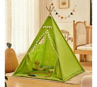 Tienda Tipi, Tipi Infantil, Campaña Infantil Canvas Tipi de algodón, Anti-colapso - Ventana Lateral, Casita Infantil Moderna y Duradera para Jugar y Descansar en Casa (H, 1.1CM)