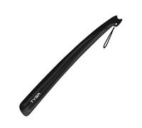 Tienda TYGA | Calzador de mango largo de 17 pulgadas - Nuevo diseño flexible - Plástico a prueba de roturas, calzado cómodo y alargado (para hombres y mujeres) (negro)